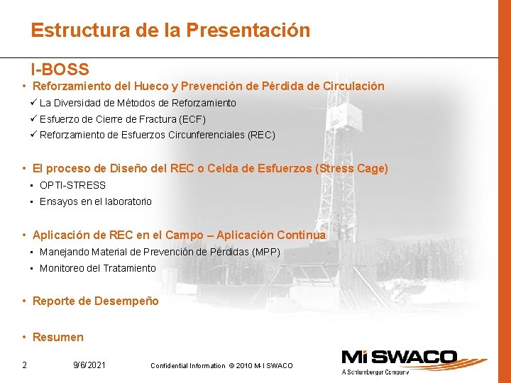 Estructura de la Presentación I-BOSS • Reforzamiento del Hueco y Prevención de Pérdida de