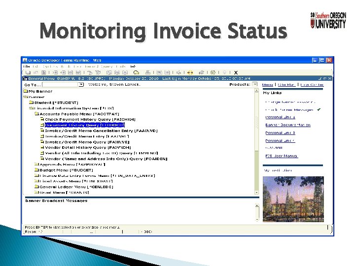 Monitoring Invoice Status 