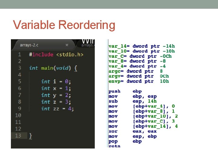 Variable Reordering 