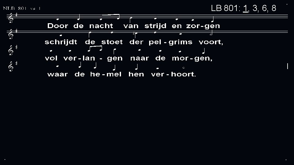 LB 801: 1, 3, 6, 8 . . . 