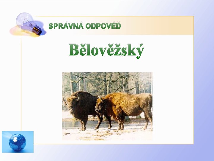 SPRÁVNÁ ODPOVĚĎ Bělověžský 