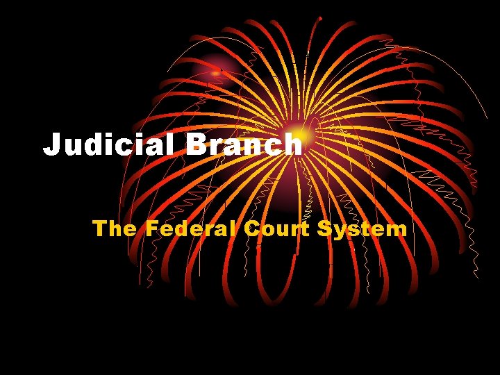 Judicial Branch The Federal Court System 