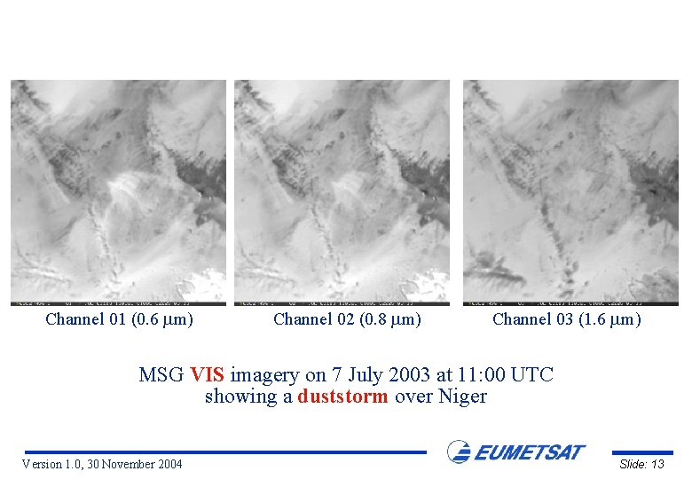 Channel 01 (0. 6 m) Channel 02 (0. 8 m) Channel 03 (1. 6