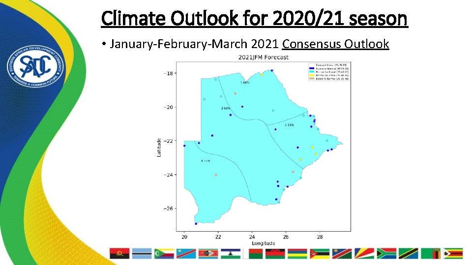 Climate Outlook for 2020/21 season • January-February-March 2021 Consensus Outlook 