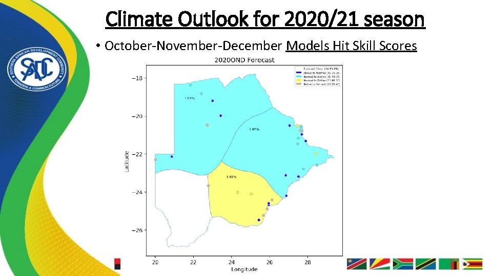 Climate Outlook for 2020/21 season • October-November-December Models Hit Skill Scores 