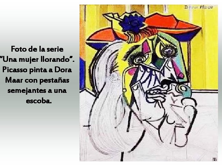 Foto de la serie “Una mujer llorando”. Picasso pinta a Dora Maar con pestañas