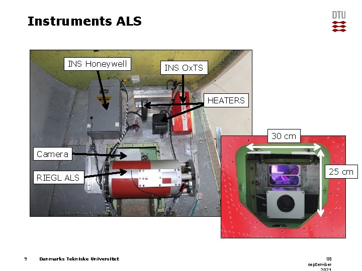 Instruments ALS INS Honeywell INS Ox. TS HEATERS 30 cm Camera RIEGL ALS 9