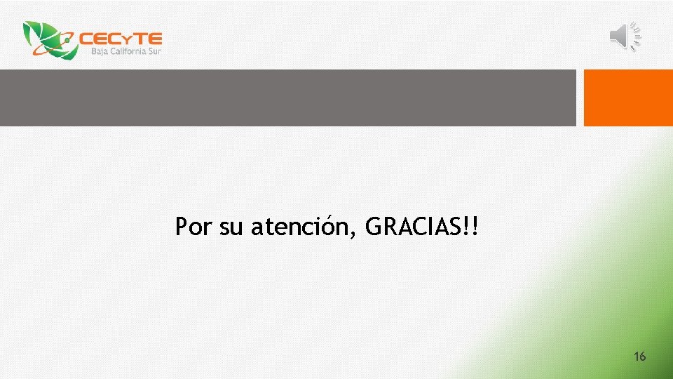 Por su atención, GRACIAS!! 16 