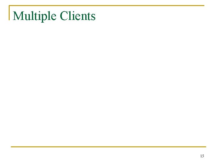 Multiple Clients 15 