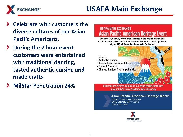 USAFA Main Exchange Celebrate with customers the diverse cultures of our Asian Pacific Americans.