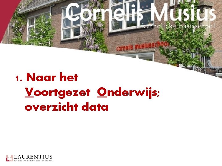 1. Naar het Voortgezet Onderwijs; overzicht data 