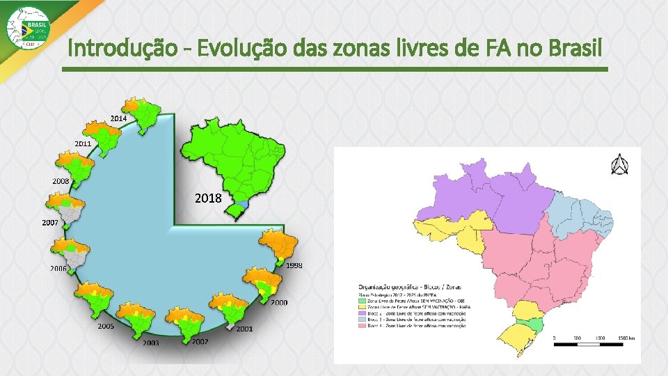 Introdução - Evolução das zonas livres de FA no Brasil 