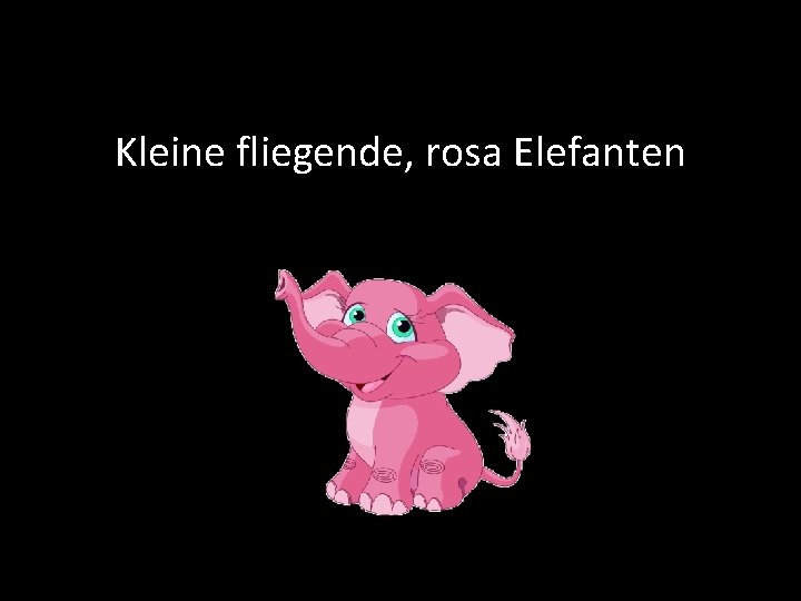 Kleine fliegende, rosa Elefanten 