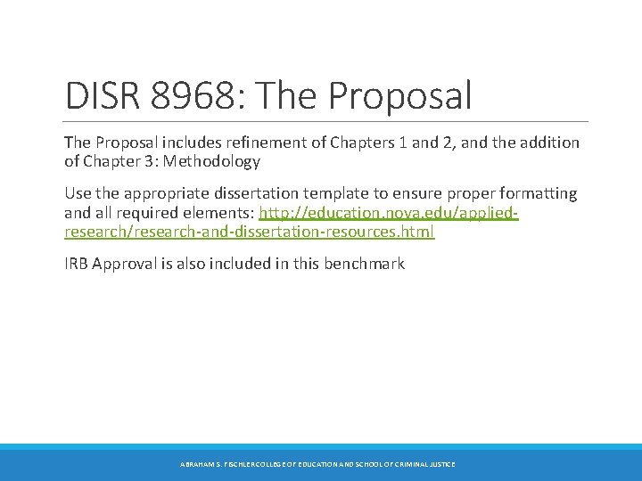 DISR 8968: The Proposal includes refinement of Chapters 1 and 2, and the addition