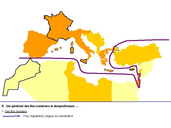 II. Qui génèrent des flux nombreux et dissymétriques … 1 - Des flux humains