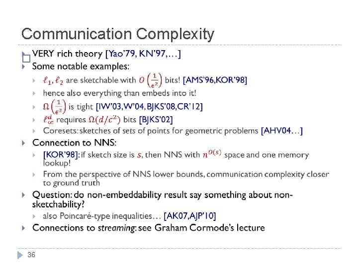 Communication Complexity � 36 