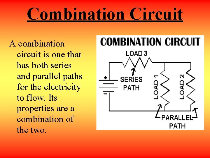 Combination Circuit A combination circuit is one that has both series and parallel paths