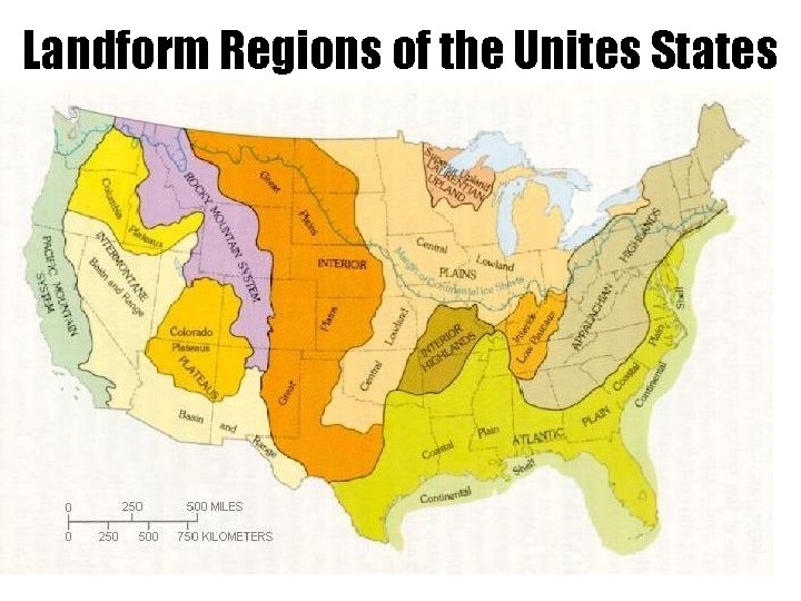 Landform Regions of the Unites States 