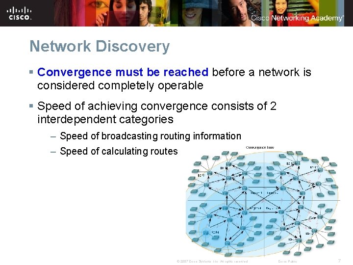 Network Discovery § Convergence must be reached before a network is considered completely operable Network Discovery § Convergence must be reached before a network is considered completely operable