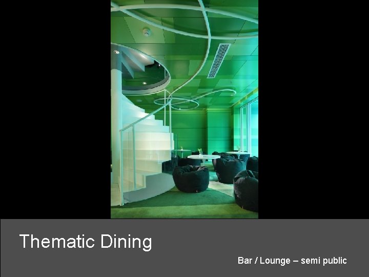 Thematic Dining Bar / Lounge – semi public 
