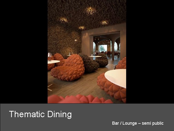 Thematic Dining Bar / Lounge – semi public 