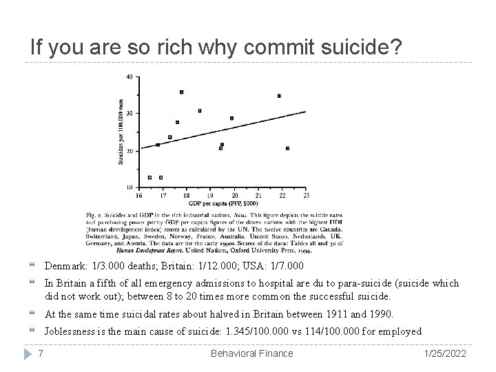 If you are so rich why commit suicide? Denmark: 1/3. 000 deaths; Britain: 1/12.