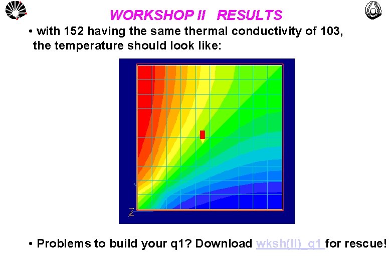 UNICAMP WORKSHOP II RESULTS • with 152 having the same thermal conductivity of 103,