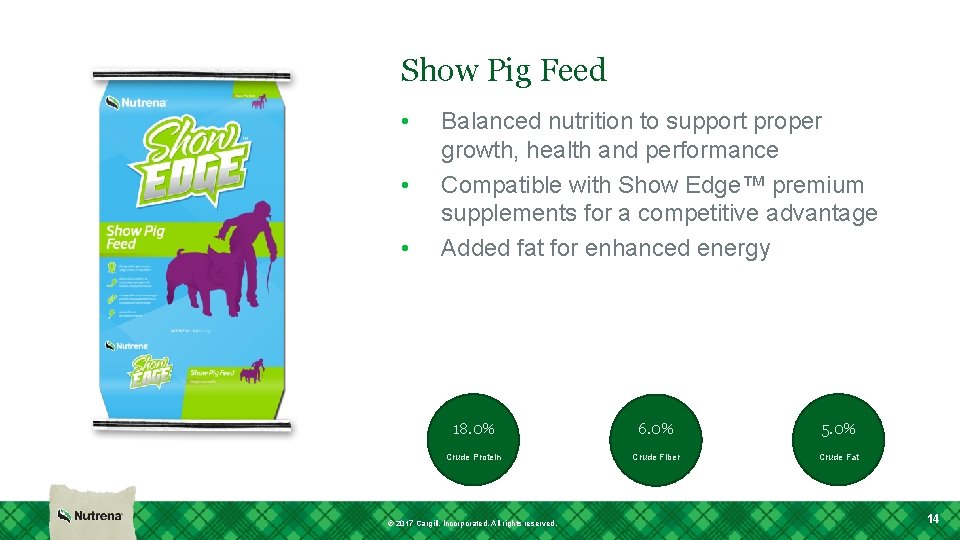 Show Pig Feed • • • Balanced nutrition to support proper growth, health and