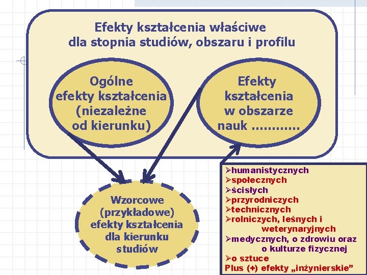 Efekty kształcenia właściwe dla stopnia studiów, obszaru i profilu Ogólne efekty kształcenia (niezależne od