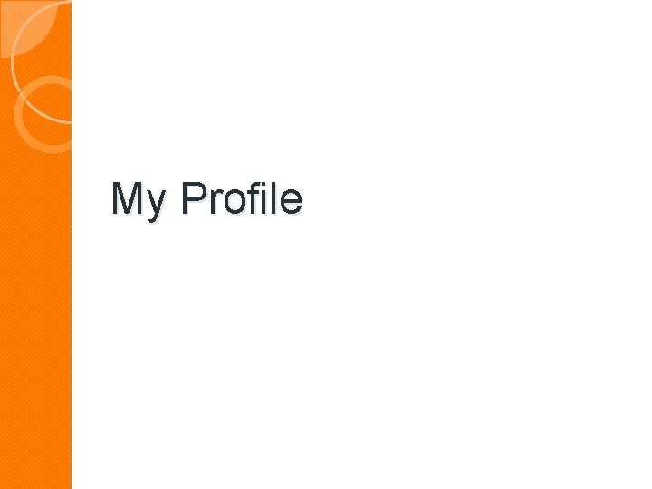 My Profile 