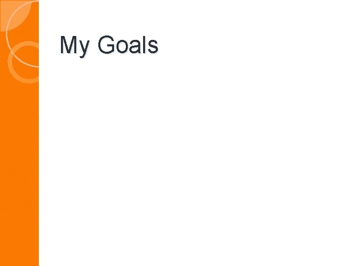 My Goals 