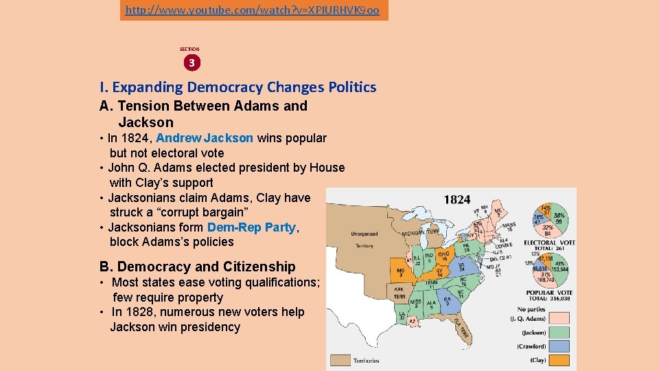 http: //www. youtube. com/watch? v=XPIURHVK 9 oo SECTION 3 I. Expanding Democracy Changes Politics
