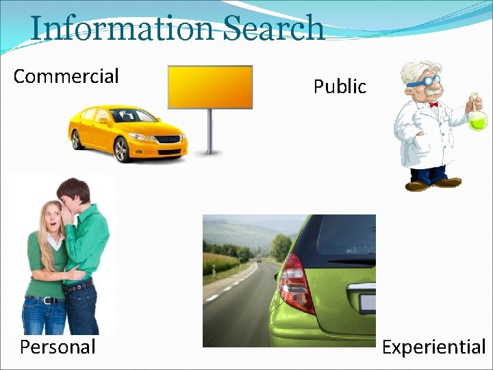 Information Search Commercial Personal Public Experiential 