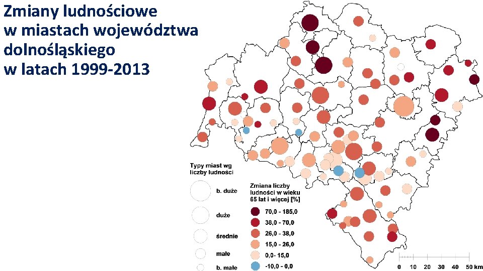 Zmiany ludnościowe w miastach województwa dolnośląskiego w latach 1999 -2013 