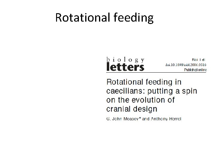 Rotational feeding 