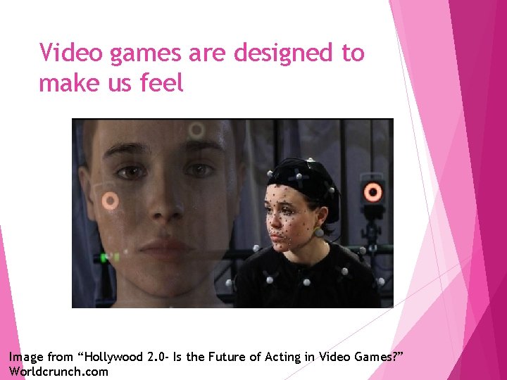 Video games are designed to make us feel Image from “Hollywood 2. 0 -