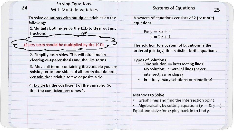 24 Solving Equations With Multiple Variables To solve equations with multiple variables do the