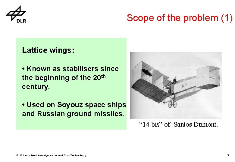 Scope of the problem (1) Lattice wings: • Known as stabilisers since the beginning Scope of the problem (1) Lattice wings: • Known as stabilisers since the beginning
