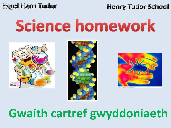 Ysgol Harri Tudur Henry Tudor School Science homework Gwaith cartref gwyddoniaeth 