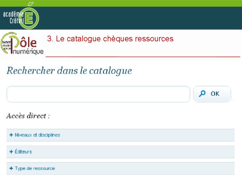 3. Le catalogue chèques ressources 