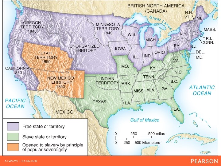 Map 14. 1 The Compromise of 1850 The “compromise” was actually a series of