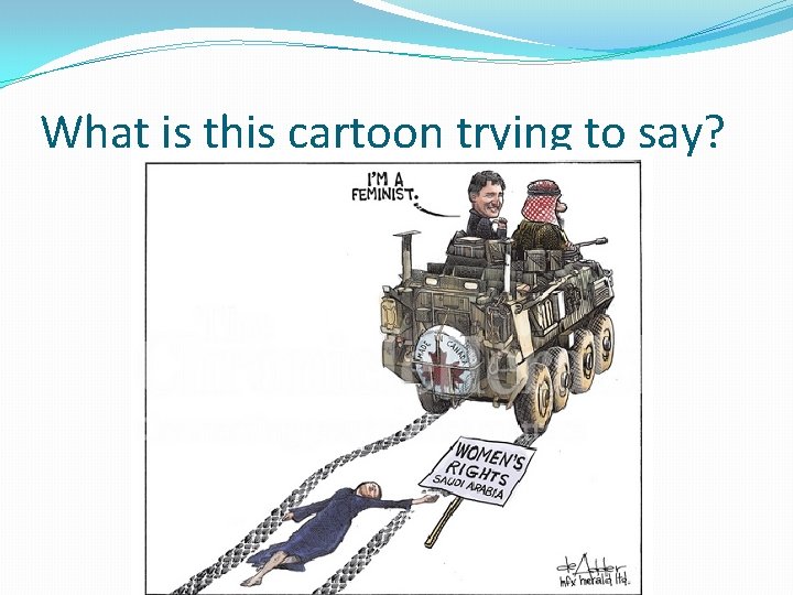 What is this cartoon trying to say? 