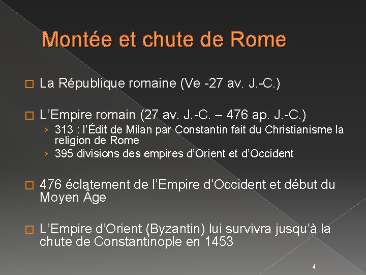 Montée et chute de Rome � La République romaine (Ve -27 av. J. -C.