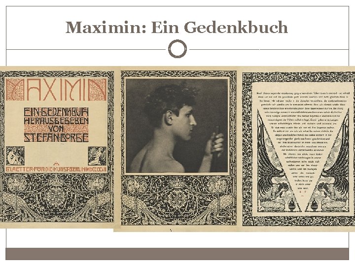 Maximin: Ein Gedenkbuch 