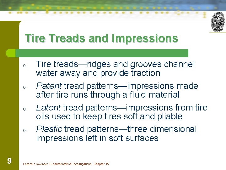 Tread Impression Example Chapter 15 Cast and Impressions By the end