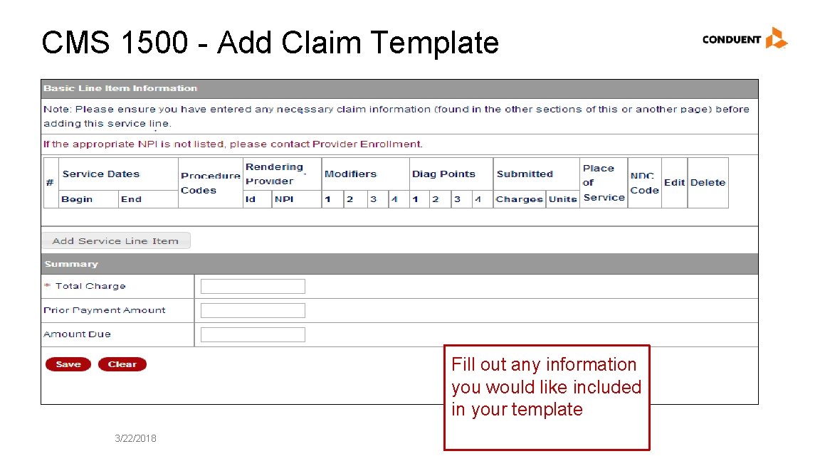 CMS 1500 - Add Claim Template Fill out any information you would like included