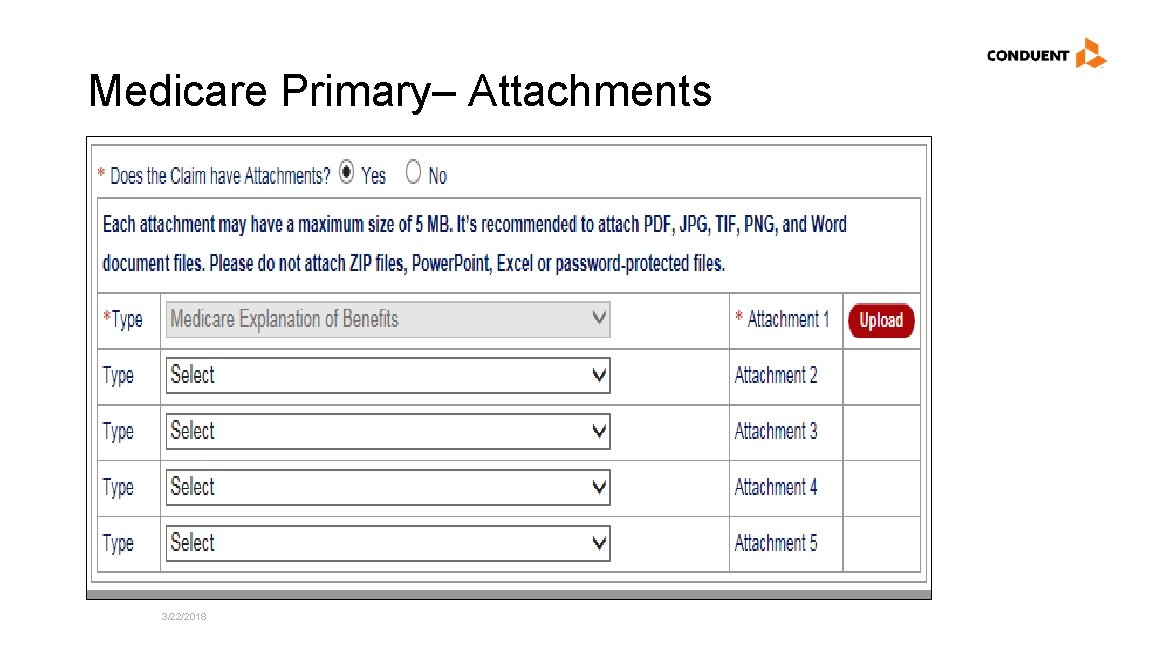 Medicare Primary– Attachments 3/22/2018 