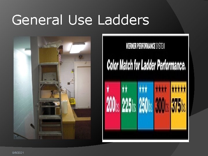 General Use Ladders 9/6/2021 