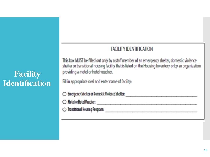 Facility Identification 18 