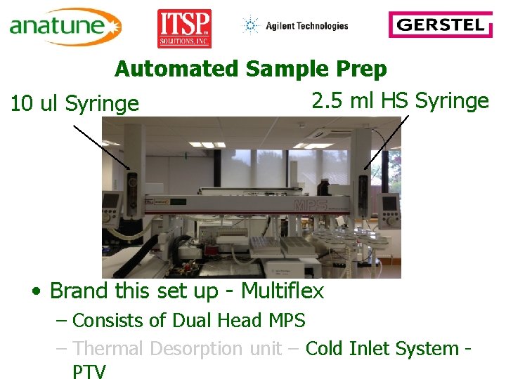 Automated Sample Prep 2. 5 ml HS Syringe 10 ul Syringe • Brand this